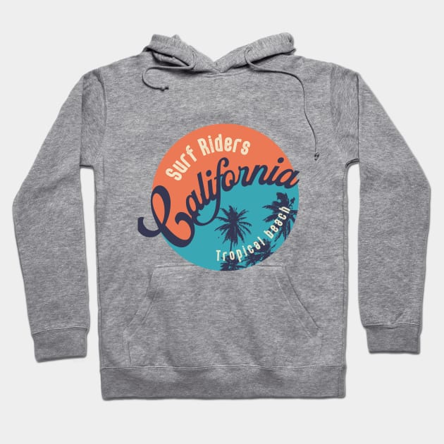 California tropical Beach surf riders Hoodie by SSSD